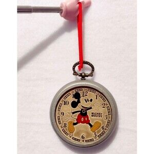 Vintage Kurt Adler Santa’s World, Walt Disney Mickey Mouse Pocket Watch Ornament